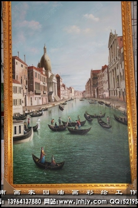 油画威尼斯水城